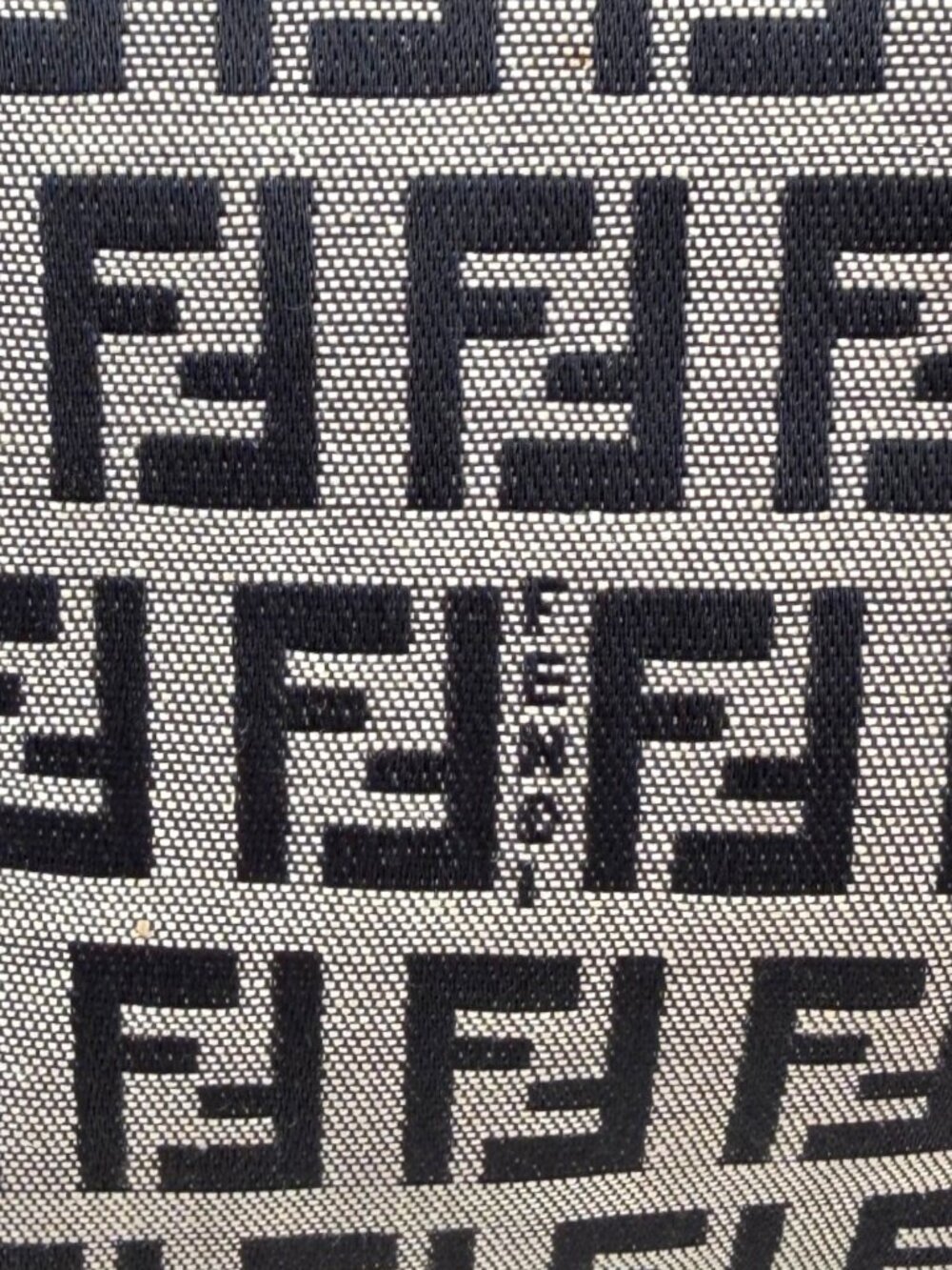 Fendi Navy Blue East West FF Zucchino Canvas Bag - Picture 13 of 14